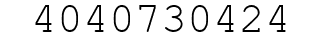 Number 4040730424.
