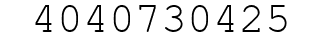 Number 4040730425.