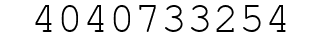 Number 4040733254.