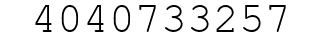Number 4040733257.