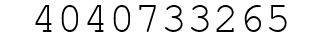 Number 4040733265.