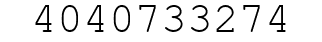 Number 4040733274.
