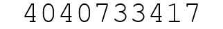 Number 4040733417.