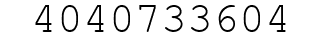 Number 4040733604.