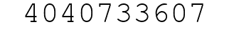 Number 4040733607.