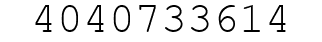 Number 4040733614.