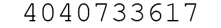 Number 4040733617.