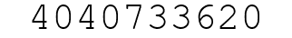 Number 4040733620.
