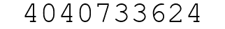 Number 4040733624.