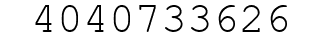 Number 4040733626.
