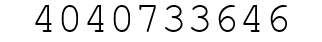 Number 4040733646.