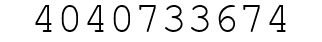 Number 4040733674.
