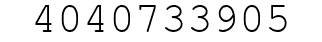 Number 4040733905.