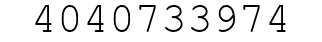 Number 4040733974.