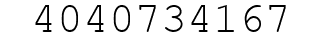 Number 4040734167.