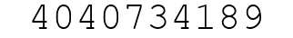 Number 4040734189.