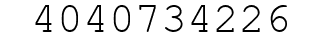 Number 4040734226.