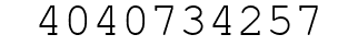Number 4040734257.