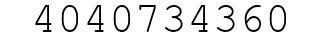 Number 4040734360.