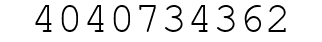 Number 4040734362.