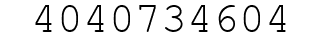Number 4040734604.