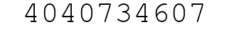 Number 4040734607.