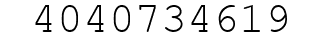 Number 4040734619.