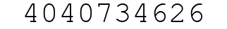 Number 4040734626.