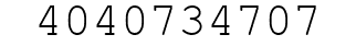 Number 4040734707.