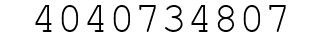 Number 4040734807.