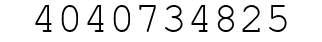 Number 4040734825.