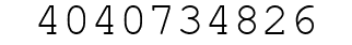 Number 4040734826.