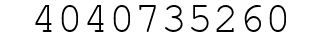 Number 4040735260.