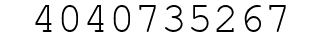 Number 4040735267.