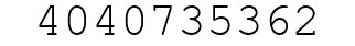 Number 4040735362.