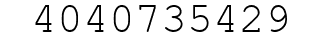 Number 4040735429.