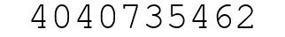 Number 4040735462.