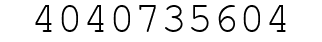 Number 4040735604.
