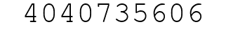 Number 4040735606.