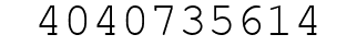 Number 4040735614.