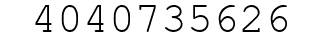 Number 4040735626.