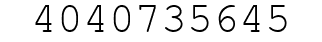 Number 4040735645.