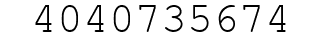 Number 4040735674.