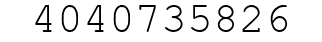 Number 4040735826.