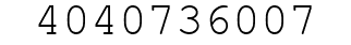 Number 4040736007.