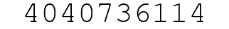 Number 4040736114.