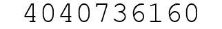 Number 4040736160.