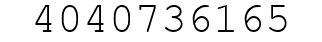 Number 4040736165.