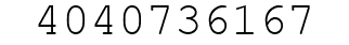 Number 4040736167.