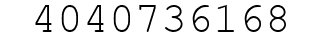 Number 4040736168.